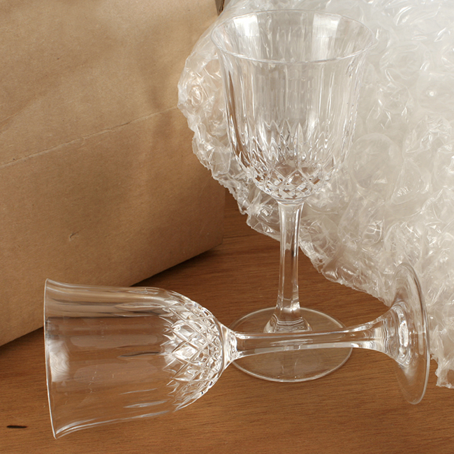 Photo: Wine glasses and bubble wrap